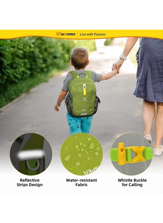 SKYSPER Small Kids Backpack 10L Toddler Hiking Backpack Travel Daypack for Preschool and Kindergarten(Green)  - Image 5