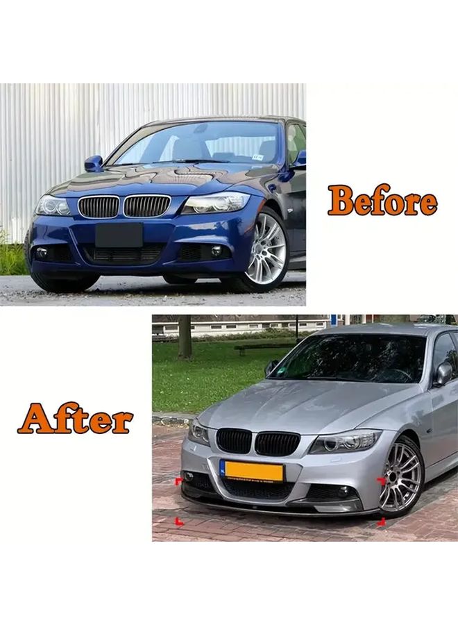1 Set Glossy Black Car Front Bumper Splitter Spoiler Lip For BMW 3 Series E90 E91 LCI M Sport 2009 2010 2011 2012 Lower Guard Cover - Image 5