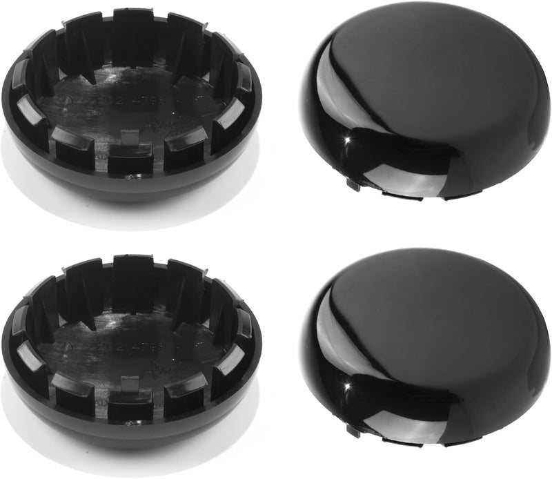 DewFlew 4Pcs Black Wheel Center Caps for Chevy S10 Blazer - Outer 77.5mm, Inner 66mm - Image 1