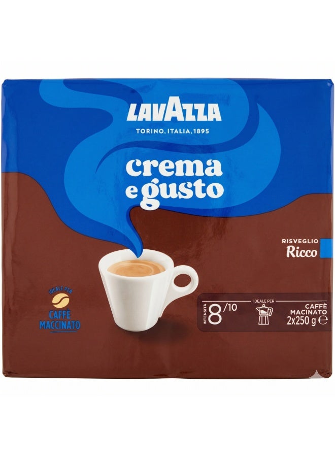Lavazza Crema E Gusto Ricco Ground Coffee 2 X 250grams - Image 1