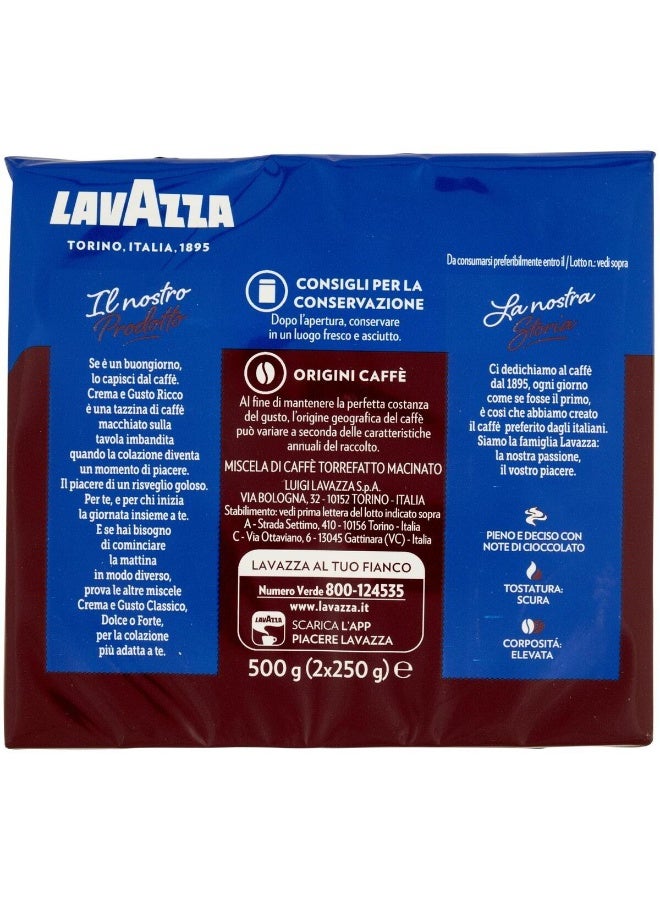 Lavazza Crema E Gusto Ricco Ground Coffee 2 X 250grams - Image 2