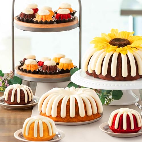 Palksky Mini Fluted Tube Pan Silicone 6-Cavity(3PCS), Multi-Cavity small Cake Baking Pan, mini moldes para chocoflan - Image 2