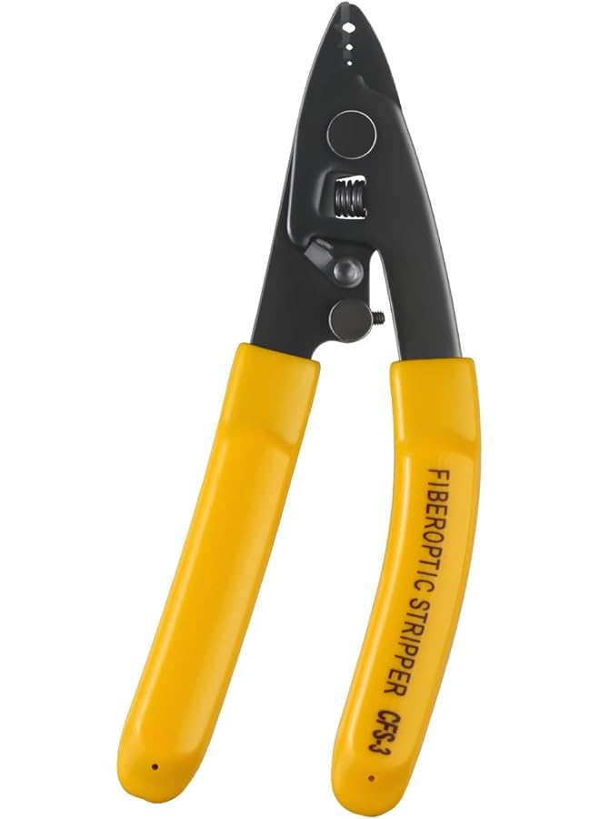 promass 1PC CFS-3 Optical Fiber stripper Upgraded three-hole tail pliers Used to strip the coating on 125μm/250μm optical fibers - Image 1