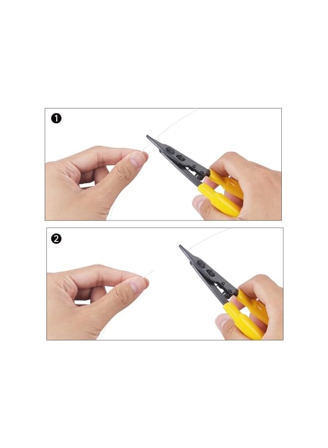 promass 1PC CFS-3 Optical Fiber stripper Upgraded three-hole tail pliers Used to strip the coating on 125μm/250μm optical fibers - Image 3