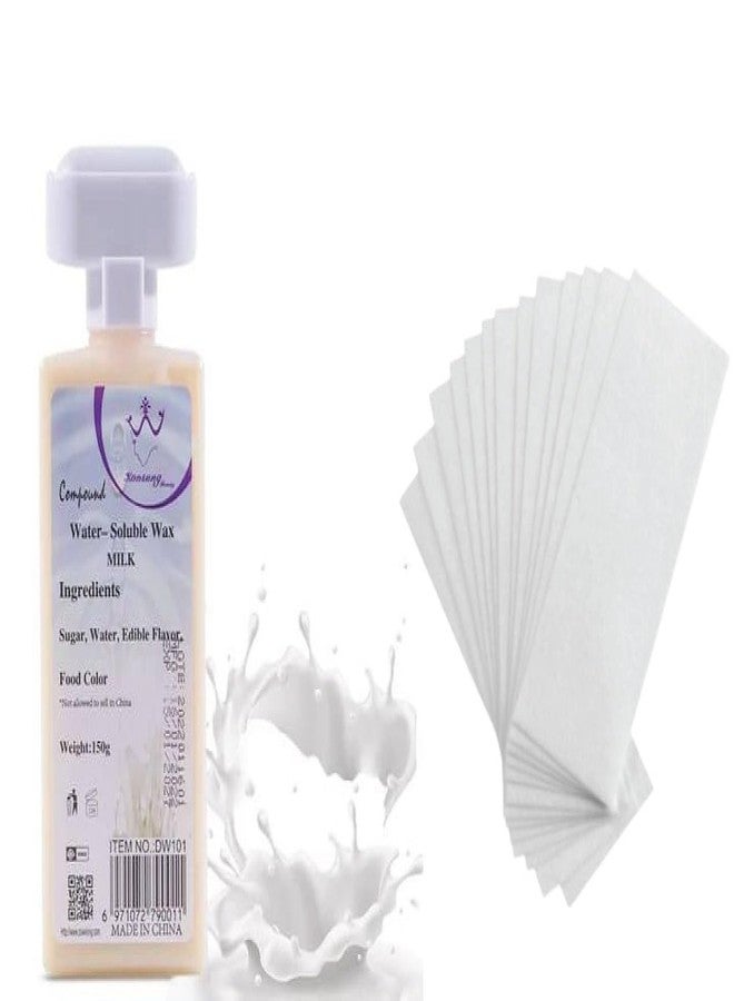 KROYWEN Wax Milk Roll-On Wax Kit (Refill Wax) 150 ML for Womena & Body Wax Strips(10 piec) - Image 1