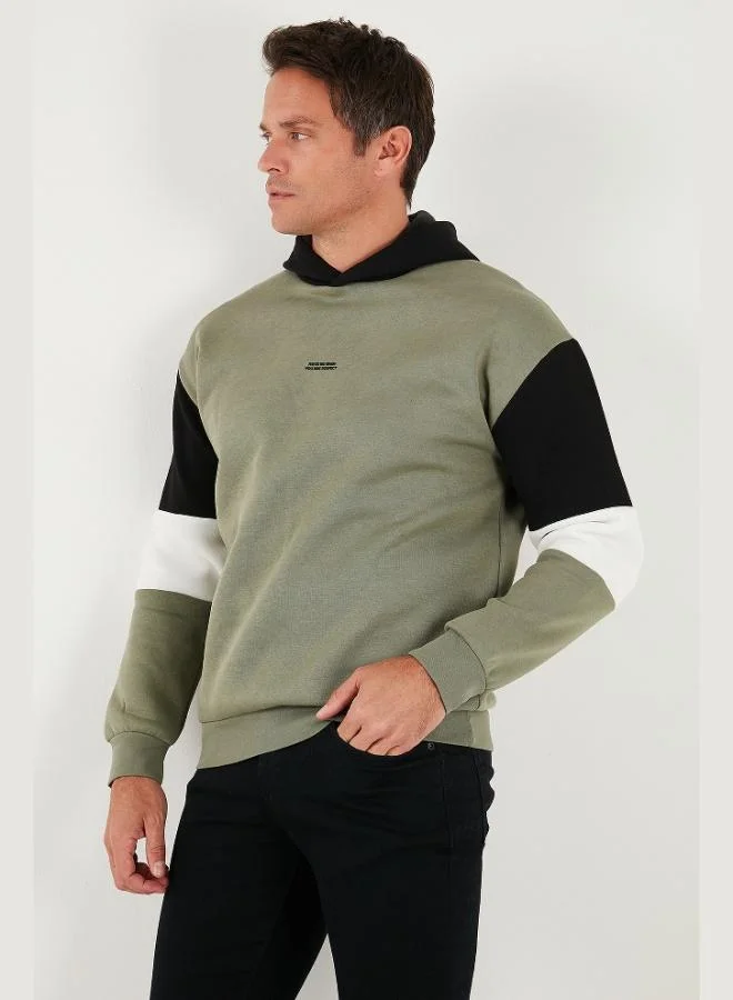 Buratti  Buratti Cotton Relaxed Fit Hooded Furry Soft Raised Sweat Men's SWEAT 5905299 for Men | Best Price UAE