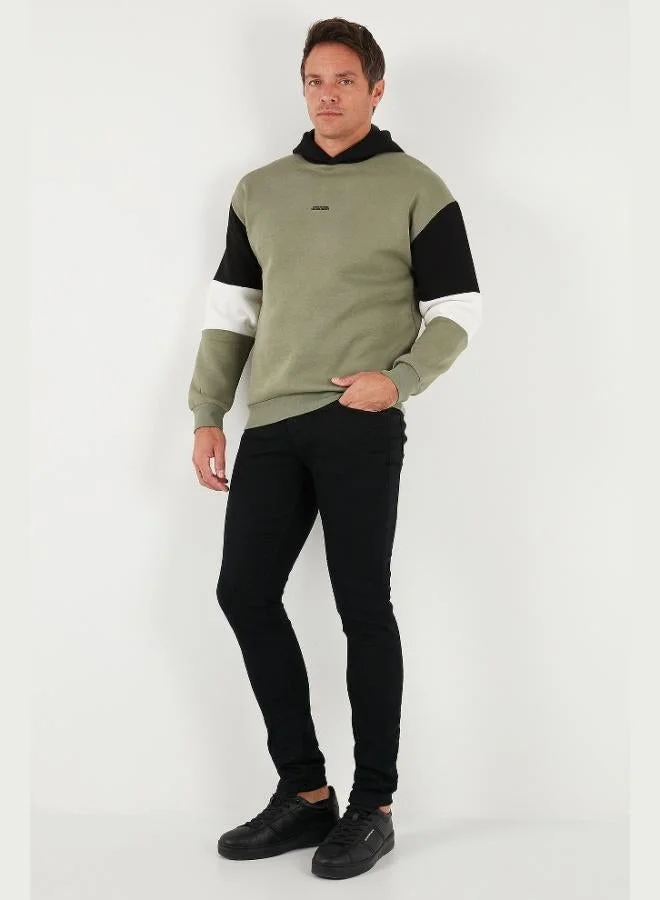 Buratti  Buratti Cotton Relaxed Fit Hooded Furry Soft Raised Sweat Men's SWEAT 5905299 for Men | Best Price UAE