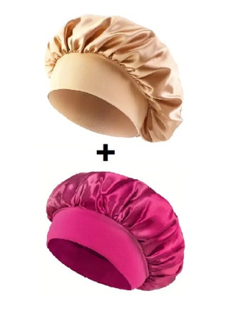 Hair Bonnet Set - 2 Pieces - Soft & Durable for Sleeping and Showering - satin bonnet, hair bonnet, sleeping bonnet, shower bonnet, curly hair bonnet, long hair bonnet, short hair bonnet, soft bonnet, durable bonnet, hair care. - pzsku/Z31BFF773C44EF77ABDDEZ/45/1741041275/96ffb7ef-58b0-48ad-896e-f7eba14731ce