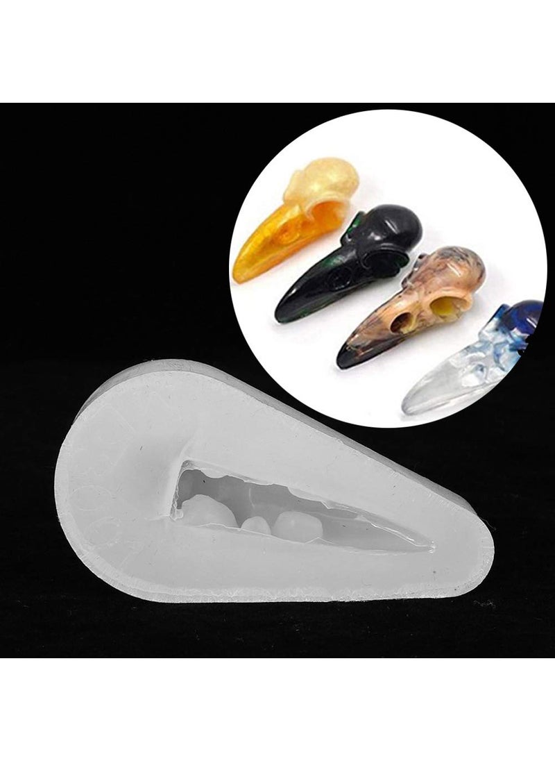 Garosa 3D Crow Skull Shape Silicone Pendant Mold Resin Silicone Mold for DIY Pendant Jewelry Pendant Making Casting 