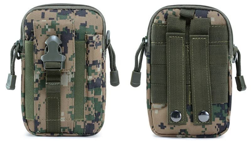 ketmart Men Casual Durable Waist Pack Camo Portable Portable WaterproofNylon Multifunction Waist Bags Zipper Outdoor Phone Coin Bag.(Color_Green) - Image 5