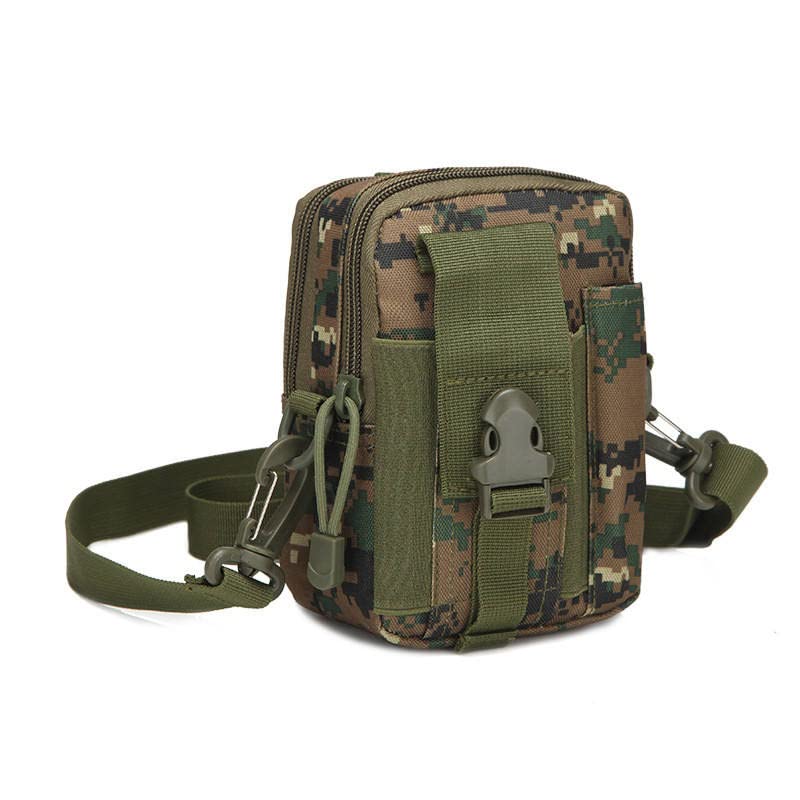 ketmart Men Casual Durable Waist Pack Camo Portable Portable WaterproofNylon Multifunction Waist Bags Zipper Outdoor Phone Coin Bag.(Color_Green) - Image 2