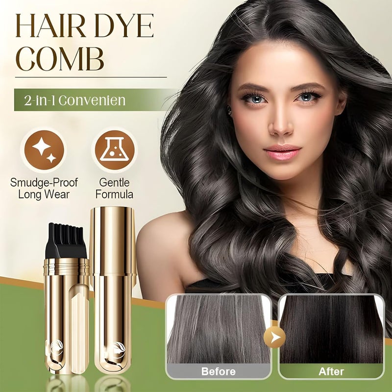 Bug proof seal 3PCS Root Touch Up Stick for Gray Hair, 2 in 1 Hair Dye Comb for Women & Men, Safe and Convenient Gray Hair Cover Up Stick for Grey Coverage, Waterproof & Sweat-Proof & Natural Look Assorted color options - Image 3