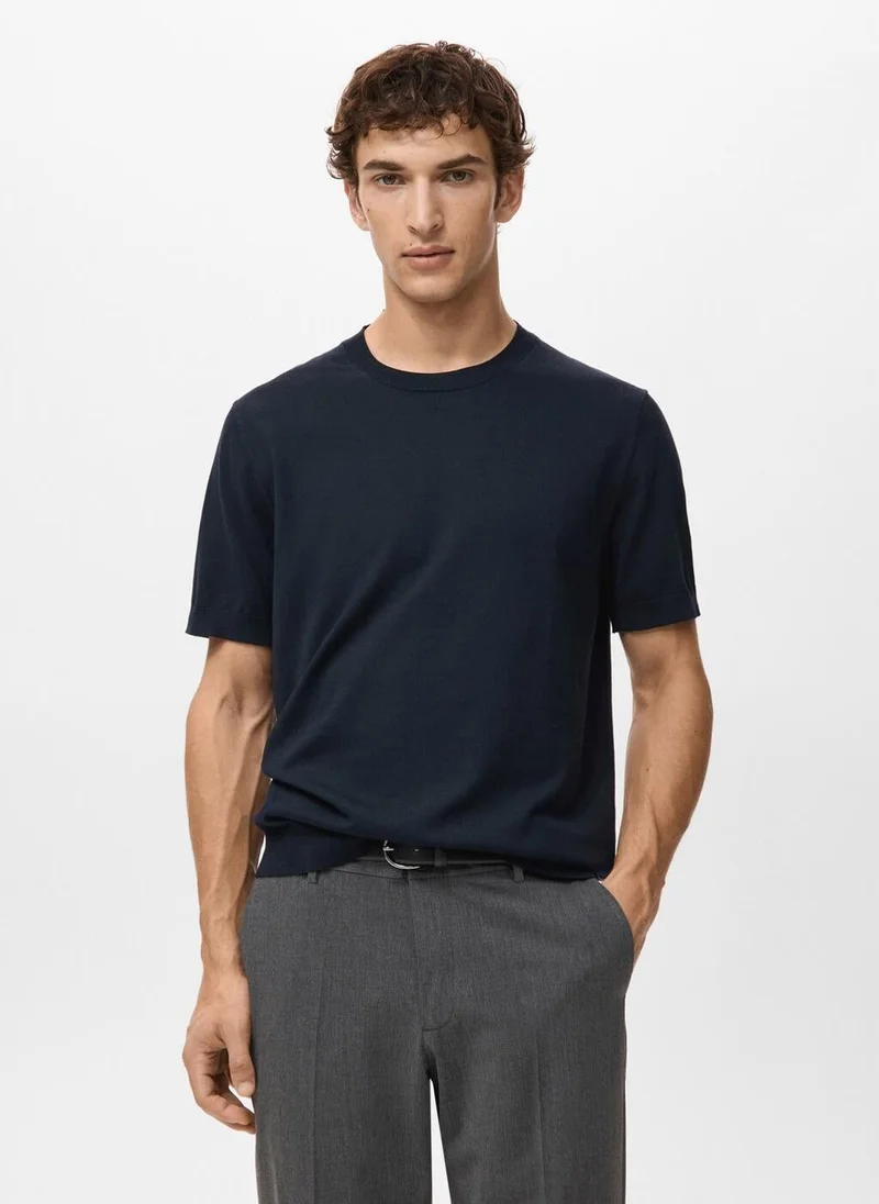 Mango Man  Fine jersey 100% cotton T-shirt for Men | Best Price UAE