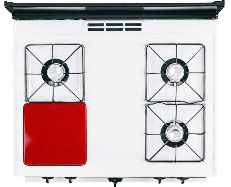 Reston Lloyd Square Gas Stove Burner Cover Set, Set of 4, Red - Image 1