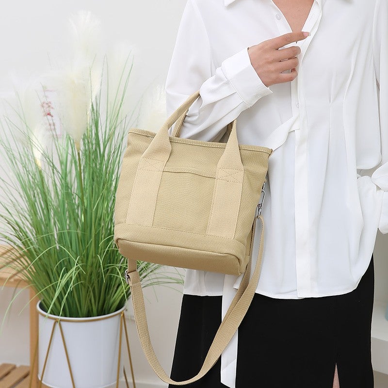 Japanese Style Multi-Layer Canvas Shoulder Portable Messenger Bag Large Capacity Student Multi-Compartment Commuter Bag Out Small Handbag Female - Image 3