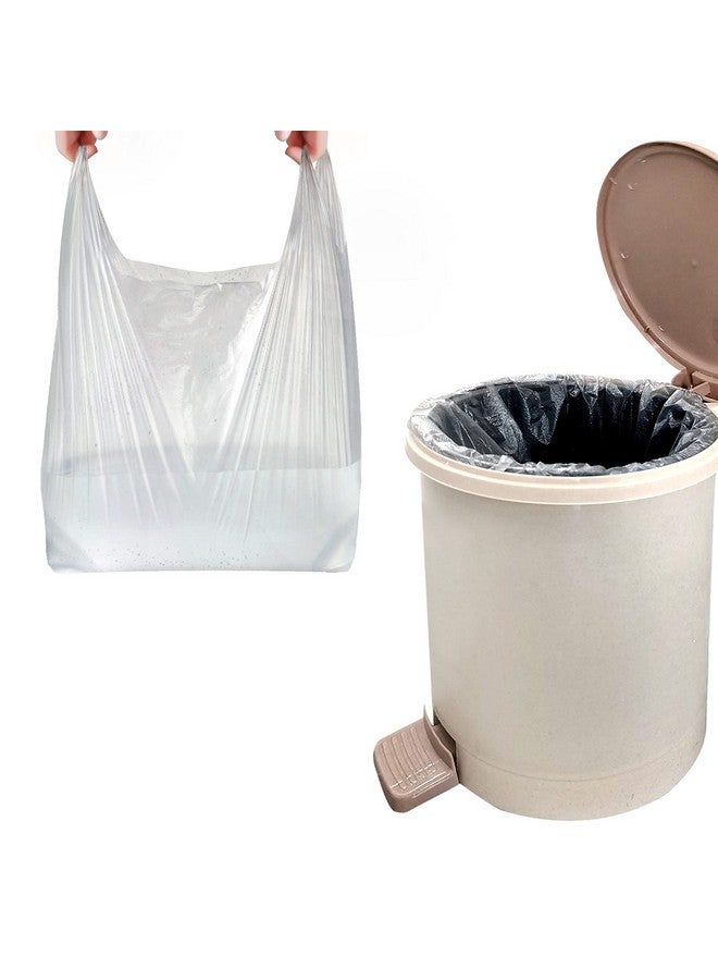 LazyMe LazyMe T Shirt Bags, Silver Plastic Bags with Handles Bulk, Bolsas De Plastico Para Negocio, Grocery Bags Retail Shopping Bags Merchandise Bags for Supermarket Restaurant, 12x20inch (200pcs) - Image 4