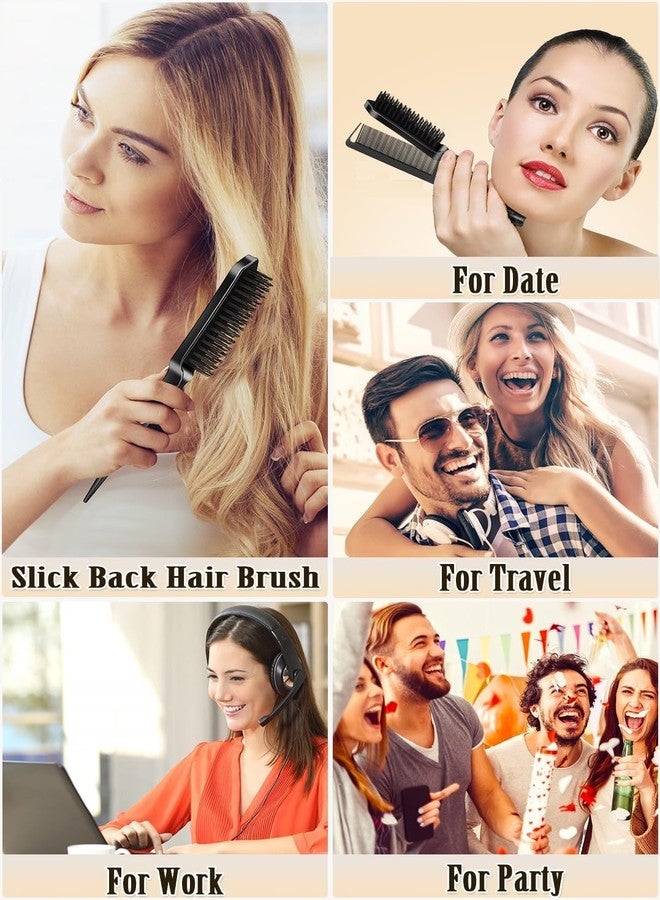 E-DUNIA Slick Back Hair Brush Wax Stick Set for Flyaways Stocking Stuffers for Kids Women Diwlai/New Year /Birthday Gifts Hair Accessories for Women Girl Teen Girls Trendy Stuff, Hair Styling Tools Baby Hairs Gel - Image 5
