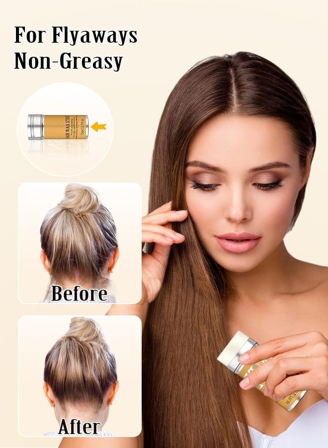 E-DUNIA Slick Back Hair Brush Wax Stick Set for Flyaways Stocking Stuffers for Kids Women Diwlai/New Year /Birthday Gifts Hair Accessories for Women Girl Teen Girls Trendy Stuff, Hair Styling Tools Baby Hairs Gel - Image 4