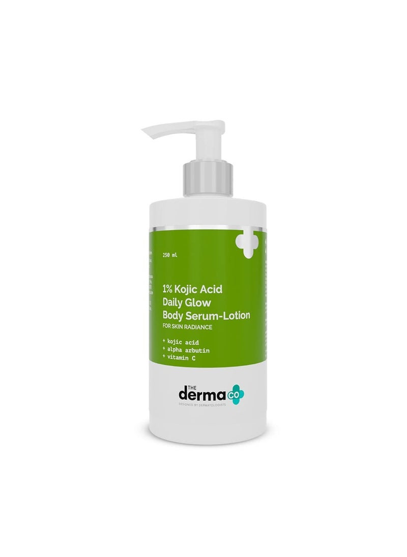 THE derma Co - The Derma Co 1% Kojic Acid Daily Glow Body Serum Lotion For Skin Radiance - 250ml - Image 1