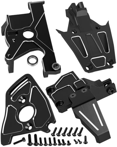 RCarmubWow RC Alloy Chassis Brace Mounts Motor Mount Motor Plate Upgrades Part for 110 Jato 4X4 BrushlessJato 4X4 VXLReplace 90257460A7490Black - Image 1
