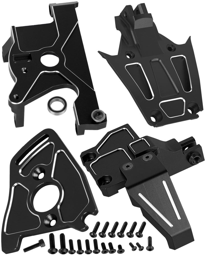 RCarmubWow RC Alloy Chassis Brace Mounts Motor Mount Motor Plate Upgrades Part for 110 Jato 4X4 BrushlessJato 4X4 VXLReplace 90257460A7490Black - Image 2