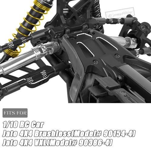 RCarmubWow RC Alloy Chassis Brace Mounts Motor Mount Motor Plate Upgrades Part for 110 Jato 4X4 BrushlessJato 4X4 VXLReplace 90257460A7490Black - Image 3