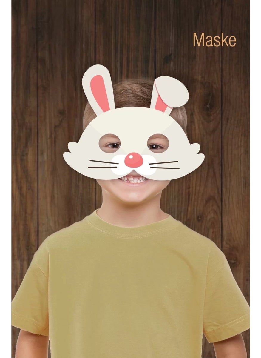 Neşeli Günlerim Happy Days Little Red Riding Hood Rabbit Mask 6-Piece Birthday * (Thick Paper) 