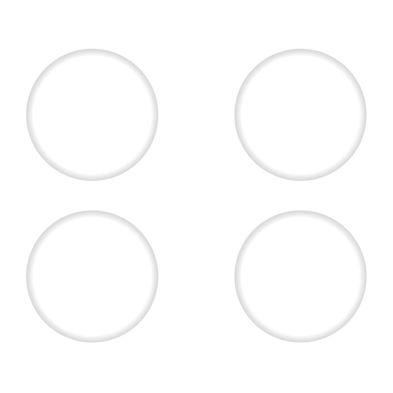 UESWILL 4 Pcs Replacement Bottom Case White Rubber Feet Compatible with MacBook Pro/Air Case Cover Diameter 1.9 CM / 0.75 inch - Image 1