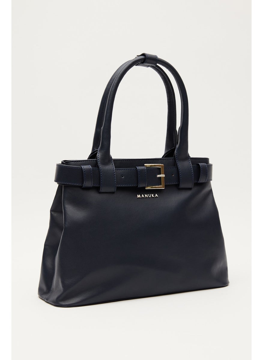 Manuka - Bella Metal Buckle Bag Navy Blue - Image 1