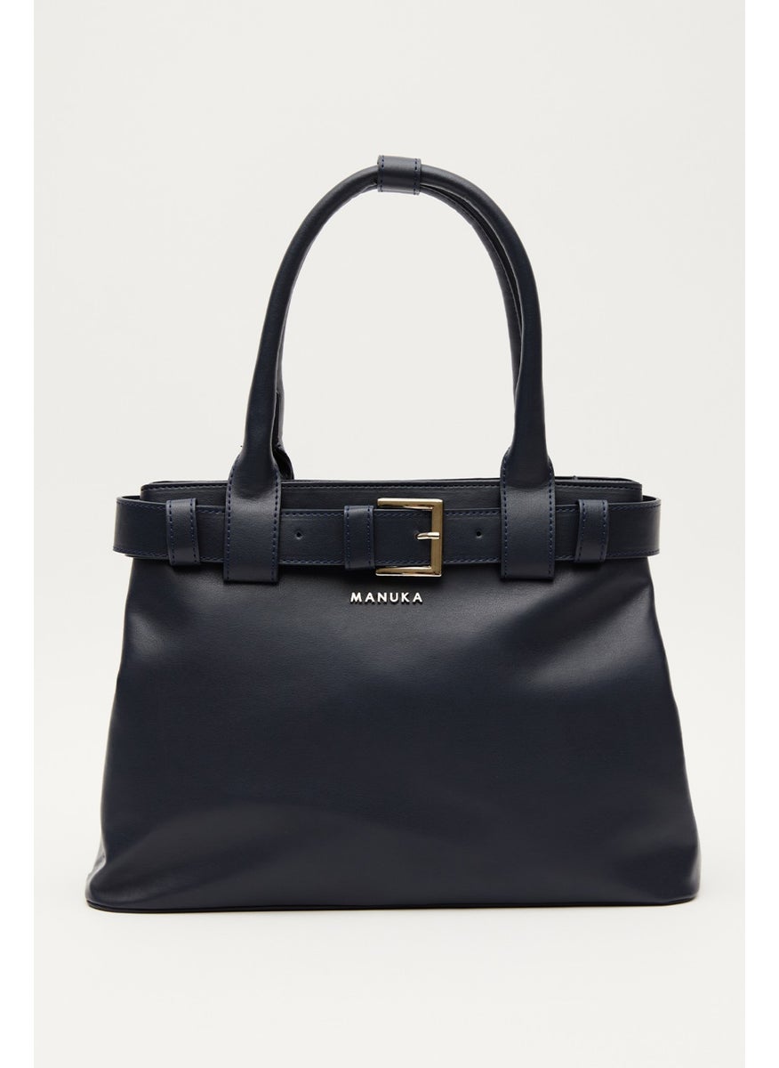 Manuka - Bella Metal Buckle Bag Navy Blue - Image 1