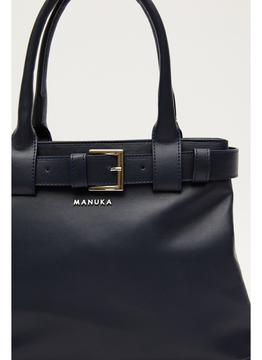 Manuka - Bella Metal Buckle Bag Navy Blue - Image 1