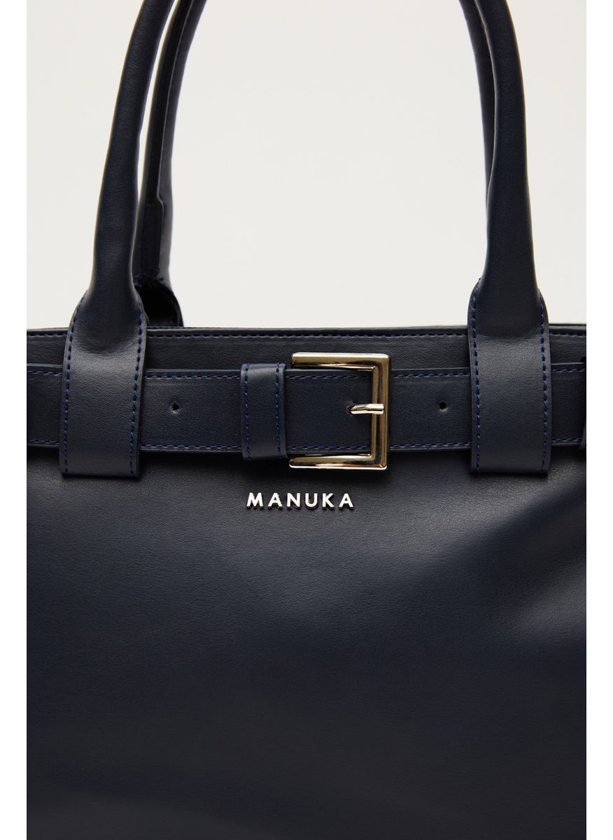 Manuka - Bella Metal Buckle Bag Navy Blue - Image 1
