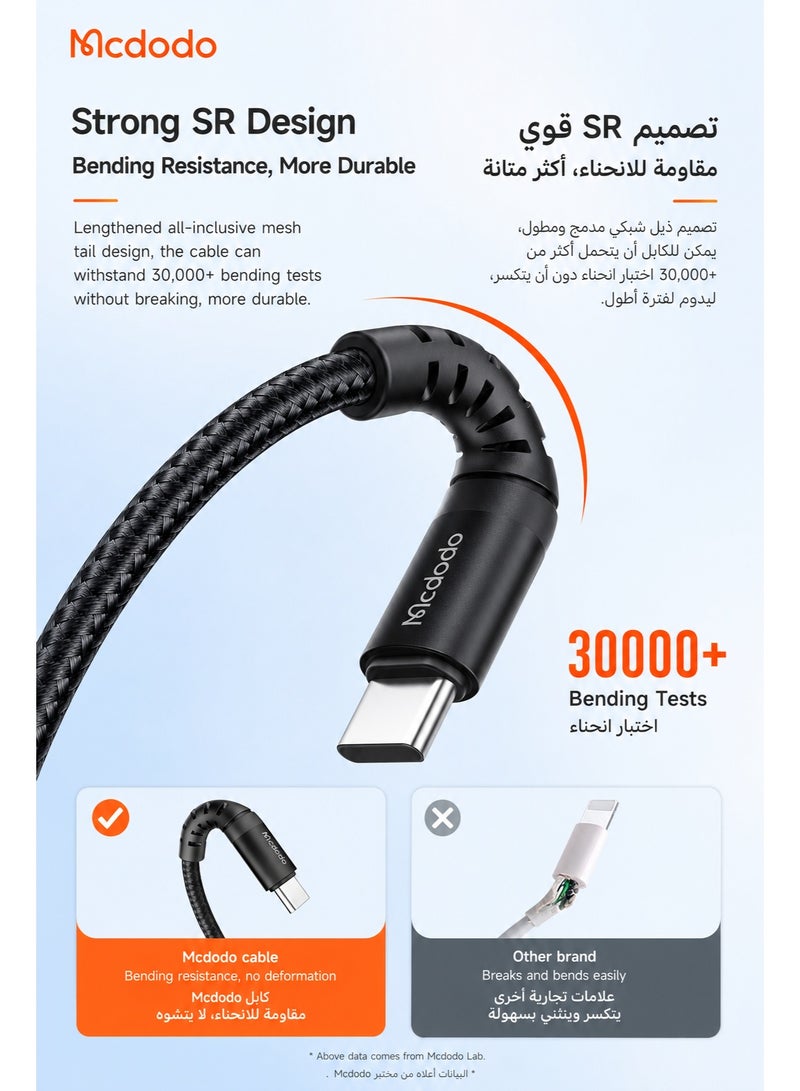 Mcdodo USB-A to USB-C Cable 3m Fast Charging – Long Type-C Charger Cable Data Sync Cord for Android Phones, Samsung Galaxy, Power Bank, Tablet – Black - Image 5