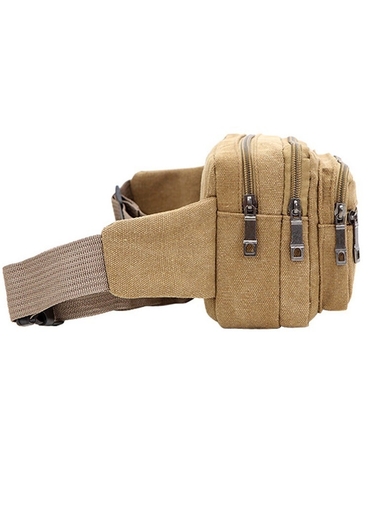 Waist Bag, Multifunctional Men Waist Pack, Durable And Tear Resistant Multifunctional Travel Bag, Multi Pockets Waterproof Outdoor Sports Waist Bag, (Pack Of 3pcs, Brown) - Image 3