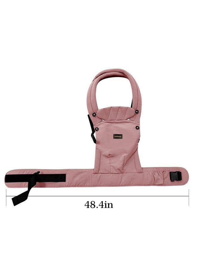 BethBear Baby Carrier for Newborn to Toddler 7-45 lbs with Natural Material, Ergonomic Design,Versatile and Adjustable,Hands Free for Moms&Dads,Pink - Image 4