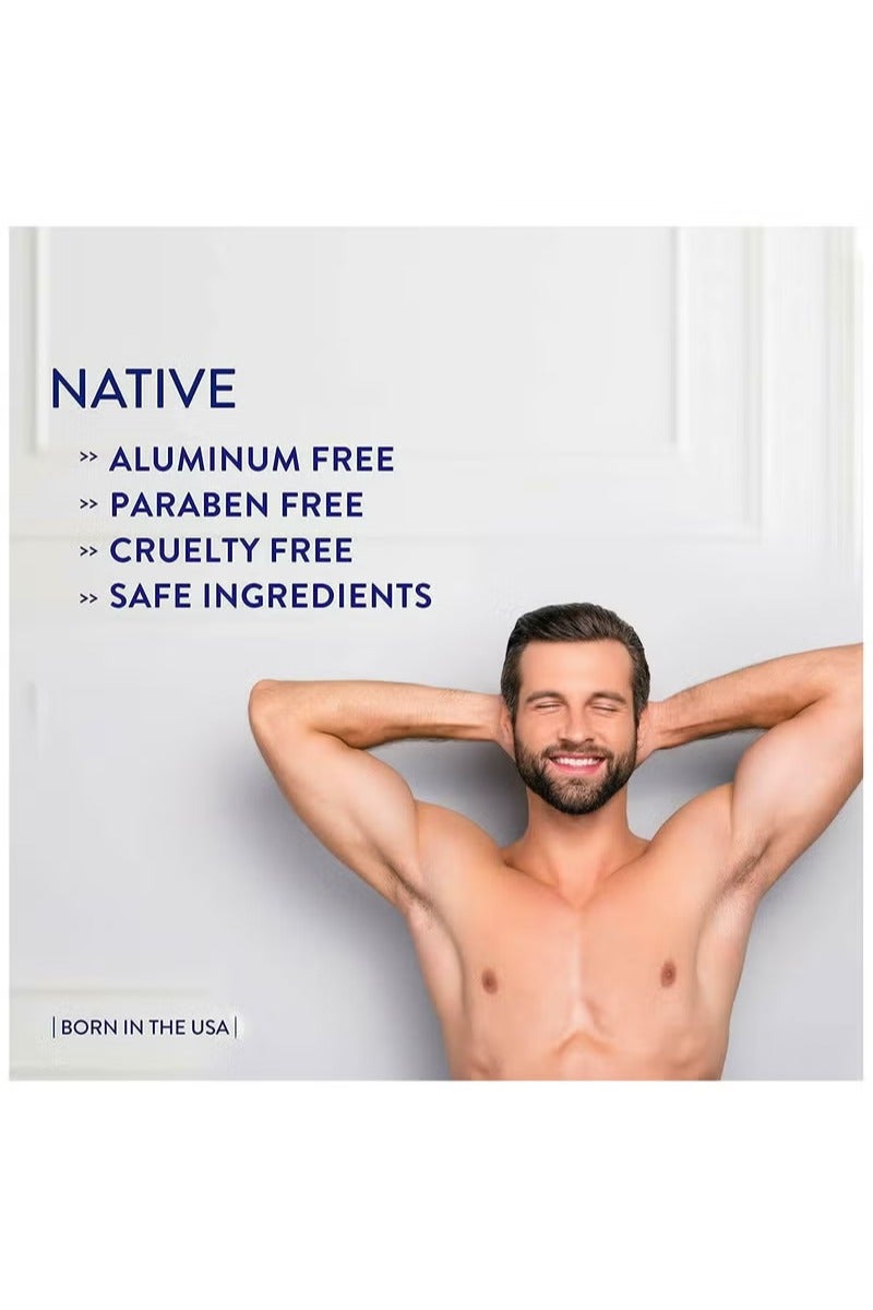 نيتيف معطر طبيعي للرجال، خالٍ من الألومنيوم مع بيكربونات الصوديوم، البروبيوتيك، زيت جوز الهند و 버터 الشيا | عطر الليمون والمسك العشبي - Image 2