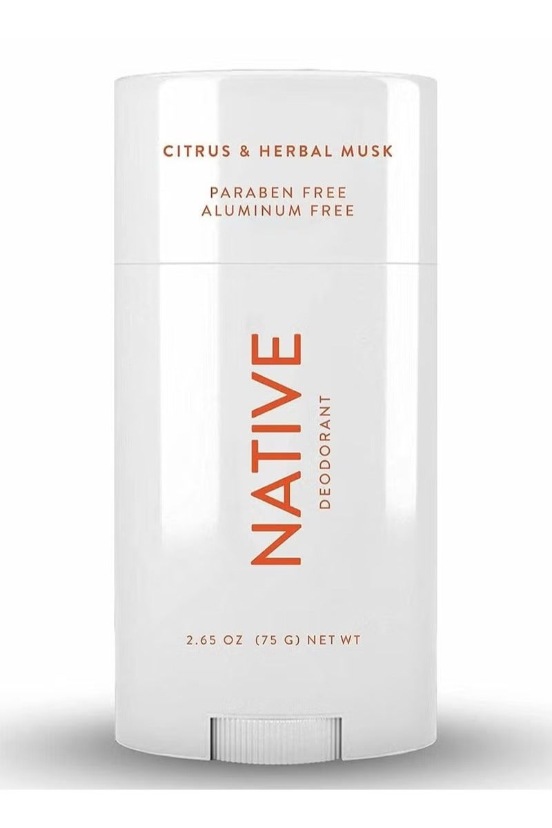 نيتيف معطر طبيعي للرجال، خالٍ من الألومنيوم مع بيكربونات الصوديوم، البروبيوتيك، زيت جوز الهند و 버터 الشيا | عطر الليمون والمسك العشبي - Image 1