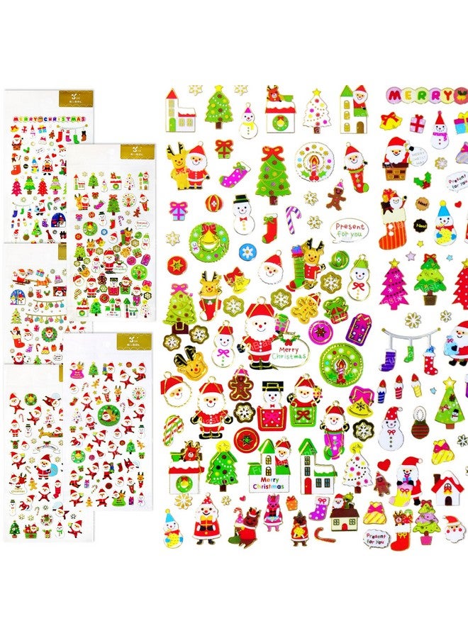 FunBlast Christmas Kawaii Sticker Set - Set of 5 Sheets Festive Stickers for Kids, Santa Claus Stickers for Kids, Aesthetic Sticker, Cute Stickers, Craft Stickers, Self Adhesive Stickers (Multicolor) - Image 1