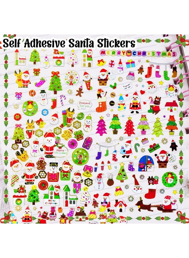 FunBlast Christmas Kawaii Sticker Set - Set of 5 Sheets Festive Stickers for Kids, Santa Claus Stickers for Kids, Aesthetic Sticker, Cute Stickers, Craft Stickers, Self Adhesive Stickers (Multicolor) - Image 5