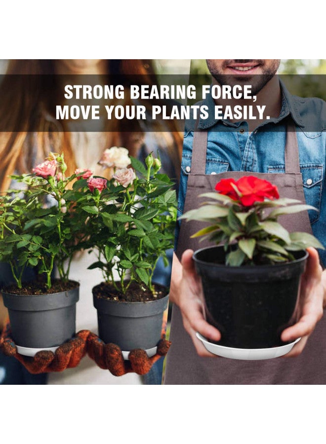 UPMCT 6 Pack Plant Saucer, 4 6 8 10 12 Inch Durable Plant Tray Flower Pot Saucer Round Pallets for Indoors and Outdoor, Plant Container Accessories (12 Inch, White) - Image 3