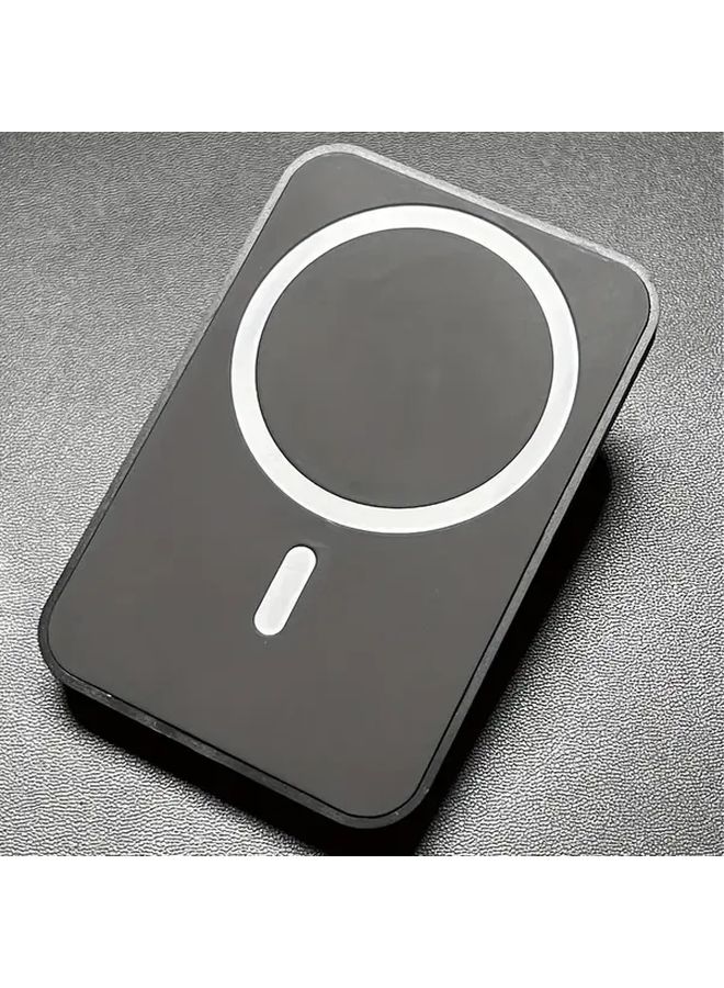 Black 15W Fast Magnetic Wireless Car Charger Adjustable Phone Holder USB Type C - Image 1