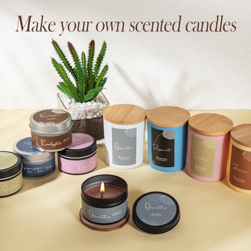 SAEUYVB Candle Making Kit - DIY Starter Soy Candle Making Supplies with Wax Melter, Including Soy Wax, 10 Candle Jars, 10 Pleasant Scents, Color Dyes & More，Perfect Candle Making Kit for Adults - Image 5