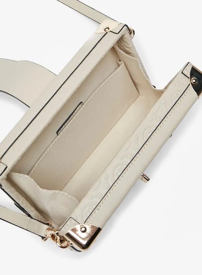 ايل Women's Metal Accent Crossbody Bag with Detachable Strap