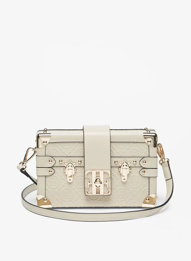 ايل Women's Metal Accent Crossbody Bag with Detachable Strap