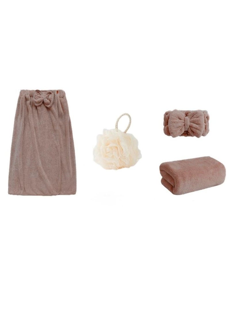 Bilov 4-Piece Absorbent Microfiber Women's Bathroom Towel Set  - Image 1