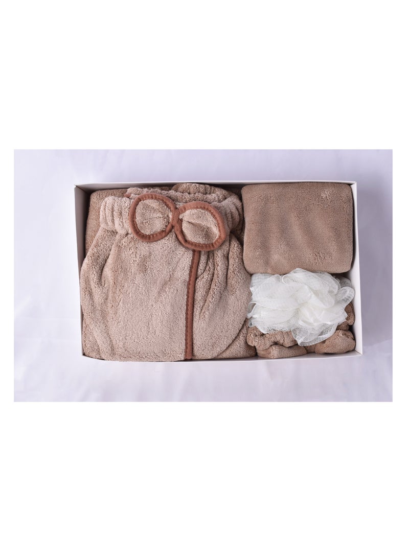 Bilov 4-Piece Absorbent Microfiber Women's Bathroom Towel Set  - Image 5