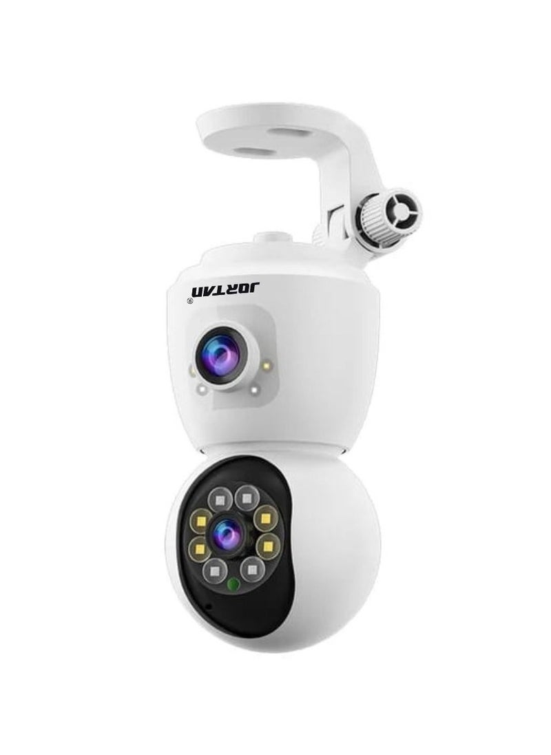 JORTAN - Jortan 4MP Indoor Dual Lens Wi-Fi Security Camera, Full Color Night Vision, 2 way Talking, Motion Detection, Motion Tracking, HD Picture, Security Alarm, PTZ Control, 24/7 Surveillance Camera - Image 1