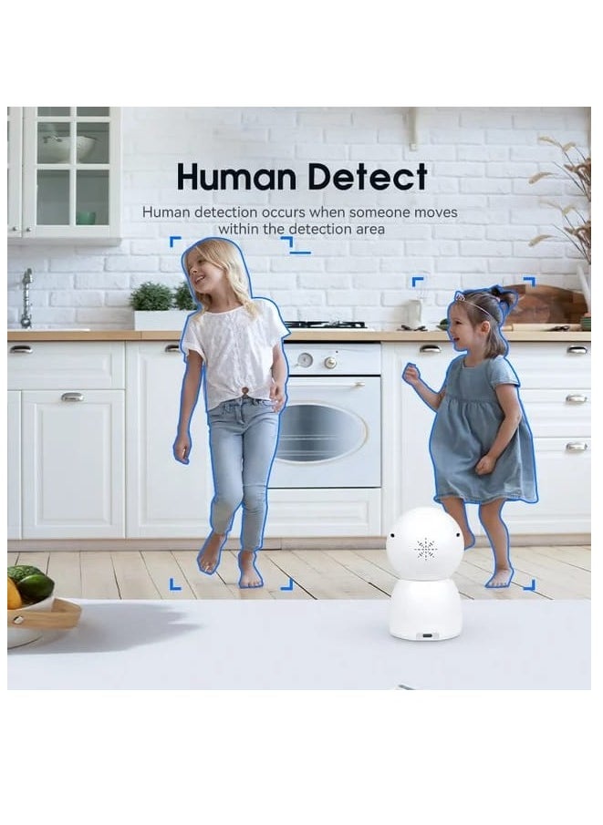 JORTAN - Jortan 4MP Indoor Dual Lens Wi-Fi Security Camera, Full Color Night Vision, 2 way Talking, Motion Detection, Motion Tracking, HD Picture, Security Alarm, PTZ Control, 24/7 Surveillance Camera - Image 1