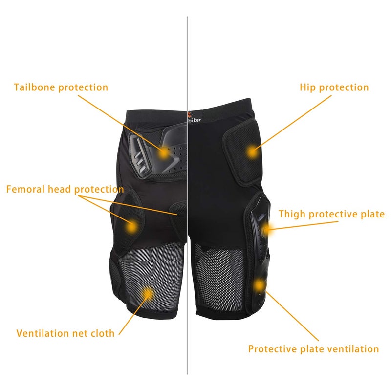 RIDBIKER 3D Butt Pads,Protective Padded Shorts for Snowboarding Gear,Impact Shorts Protection Hip Butt and Tailbone Pad for Skiing Skating - Image 2