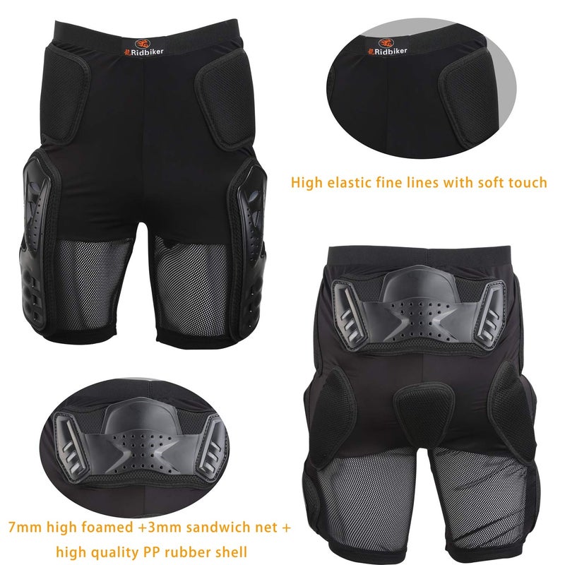 RIDBIKER 3D Butt Pads,Protective Padded Shorts for Snowboarding Gear,Impact Shorts Protection Hip Butt and Tailbone Pad for Skiing Skating - Image 3